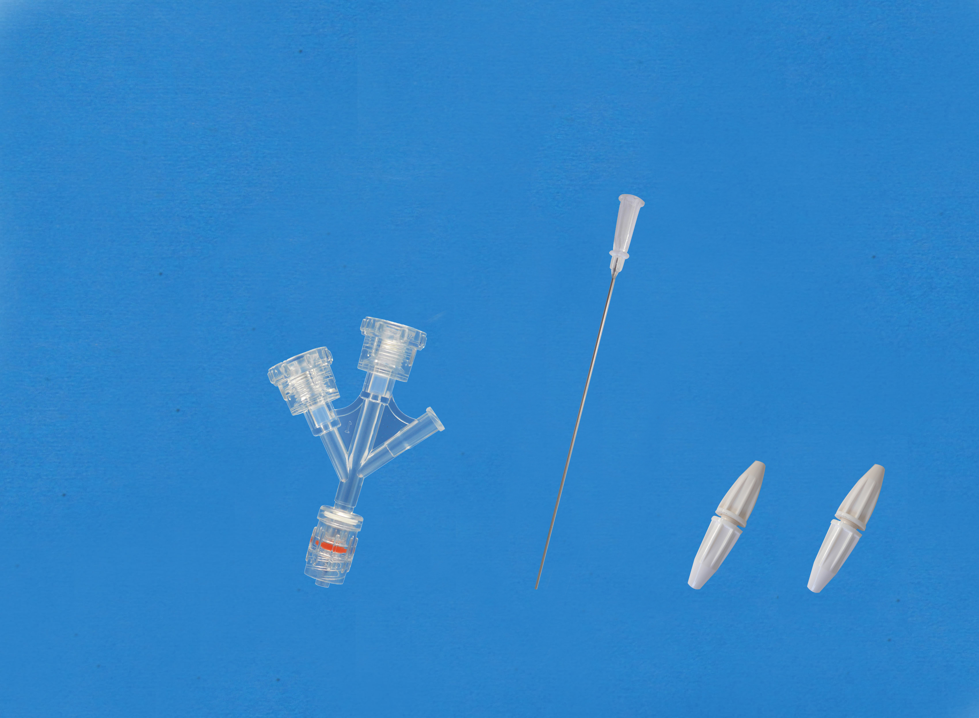 Haemostatic valves, Double Screw Type, Sideon Female Luer, Insertion Tool with Small Hub, White/Plastic 2 Torquers