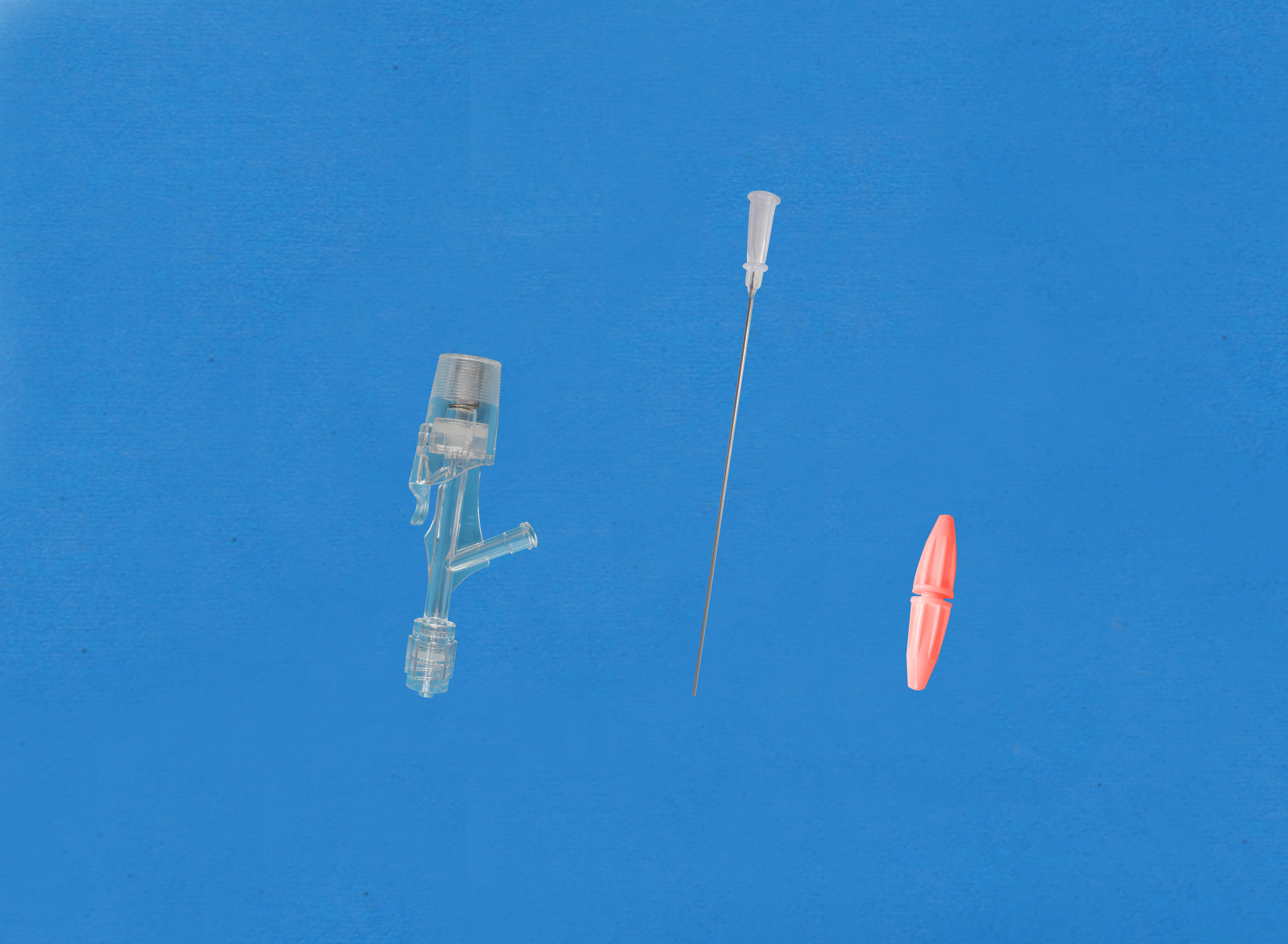 Haemostatic valves, Y click, Sideon Female Luer, Insertion Tool with Small Hub, Red/Plastic Torquer